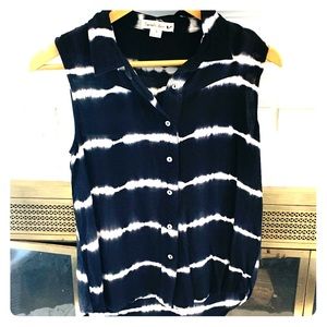 3 for $18 Double Zero sleeveless collared tie dye tank small